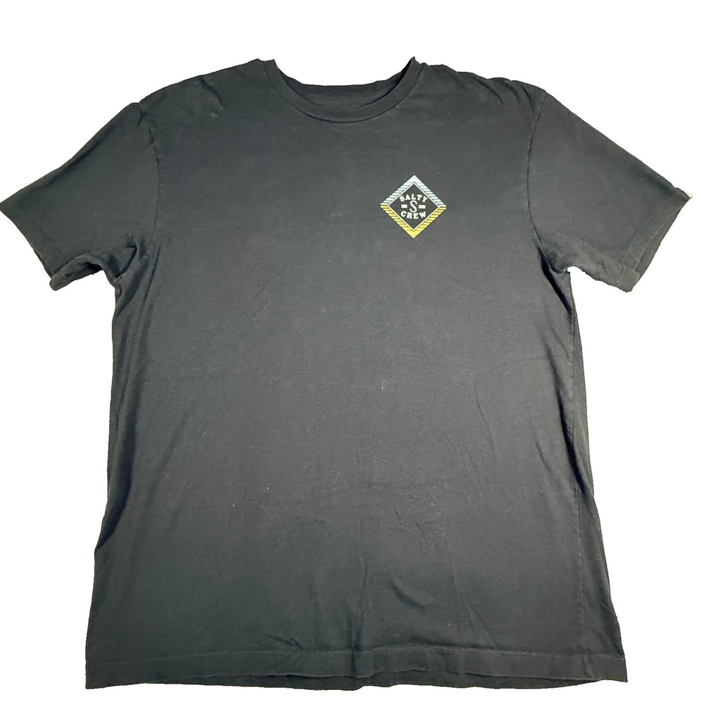 Salty Crew T Shirt Mens Large Black Graphic Logo Short Sleeve Surf Fishing Casua